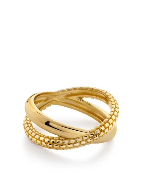 Monica Vinader Heirloom Crossover ring Gold GPRGHRCRNON