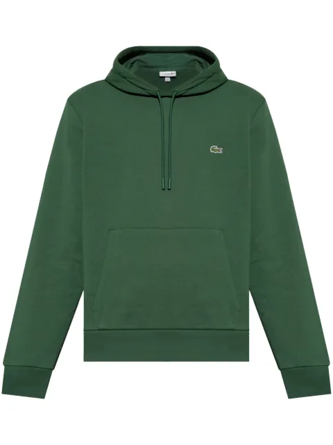 Lacoste embroidered fleece hoodie Green SH9623