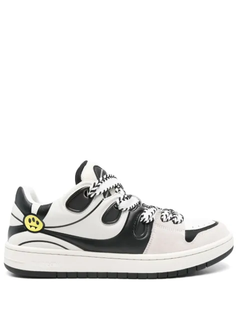 BARROW Ollie panelled leather sneakers White F3BWUASN172