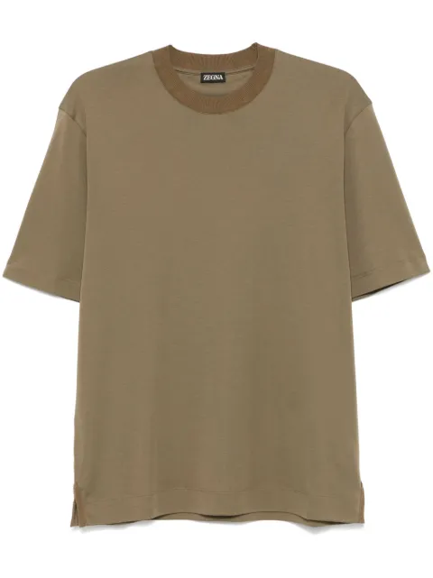 Zegna jersey T-shirt Green UE366A8E734