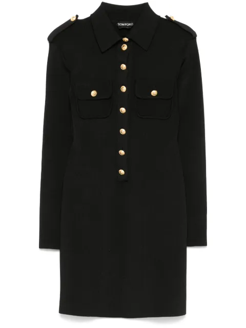 TOM FORD ribbed mini dress Black ACK556YAX766