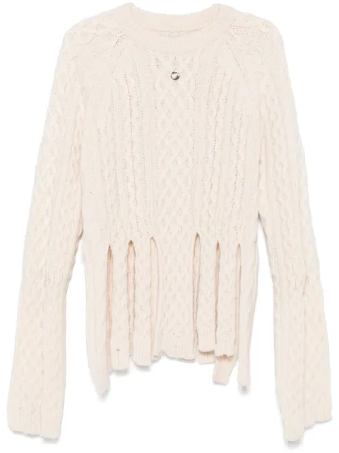 Coperni Shredded sweater Neutrals COPML123Y3008