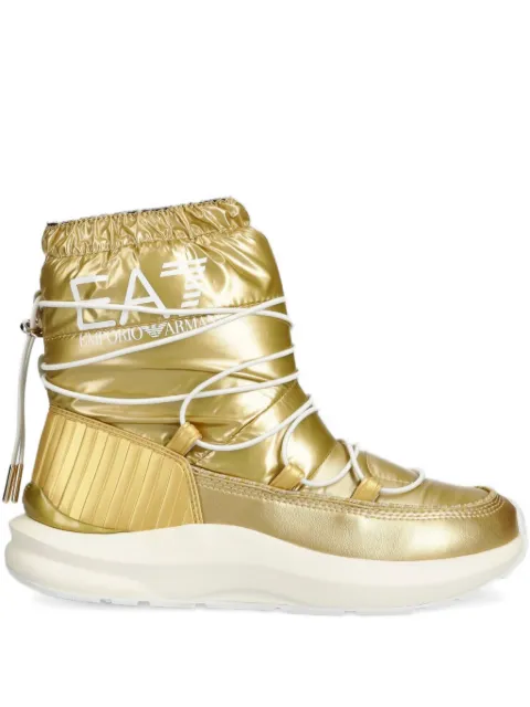 Ea7 Emporio Armani metallic puffer ankle boots XK230X8M002