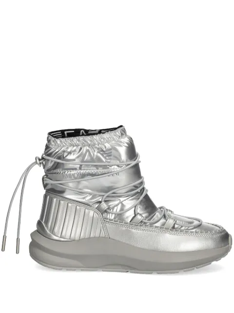 Ea7 Emporio Armani logo-print quilted snow boots Silver X8M002XK230