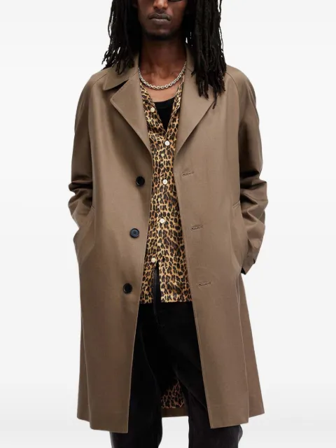 AllSaints Montell Mac button-fastening coat Brown M020OB