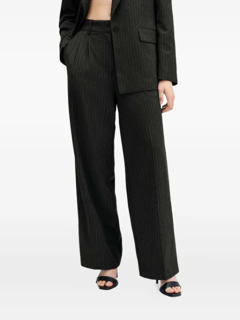AllSaints Averie pinstripe pleated trousers Grey W009QB