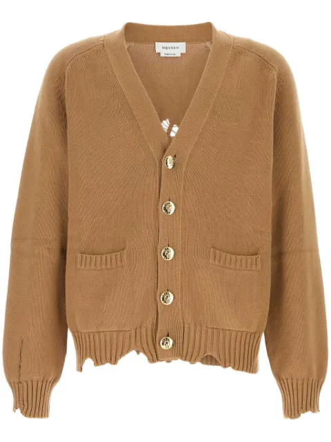 Alexander McQueen Distressed Skull cardigan Neutrals 807273Q1BA7