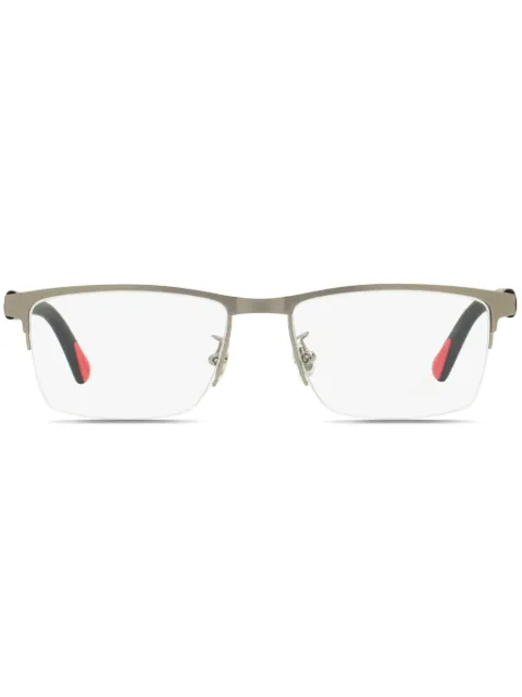 Moncler Eyewear ML5164H semi-rimless glasses Silver ML5164H