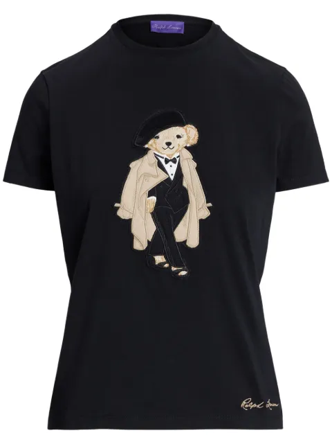 Ralph Lauren Collection Trench Polo Bear cotton T-shirt Black 290965533001