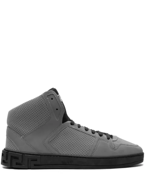 Versace Greca-embossed high-top sneakers Grey DSU6444DTFCG