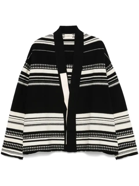 MORDECAI striped cardigan Black 24A96MUK11I