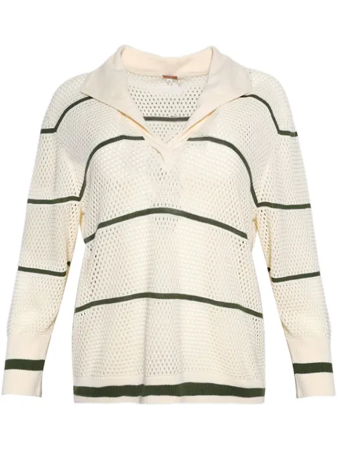 Johanna Ortiz Poca Vela polo top Neutrals PT02615