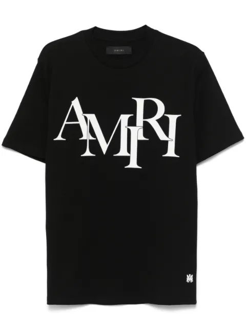 AMIRI Amiri staggered logo T-shirt Black AMJYTE1149