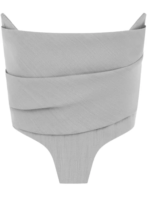 Alex Perry strapless corset top Grey T0242RE25
