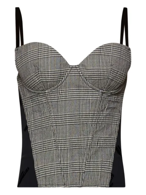 VETEMENTS checked corset top Grey WA66TO100G