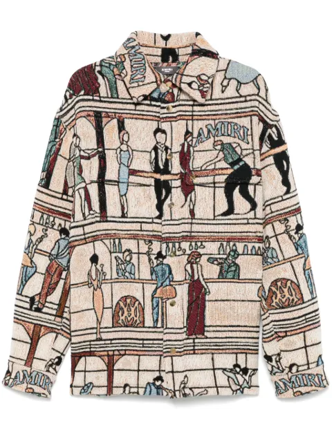 AMIRI tapestry overshirt Neutrals AMTAOS1003