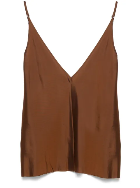 BETTTER V-neck tank top Brown TP00065BZ