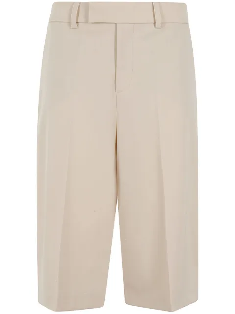 Federica Tosi pressed-crease shorts Neutrals 30852303095