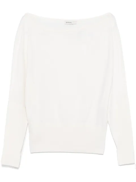 SIMKHAI Lavina off-shoulder sweater White SI2011K