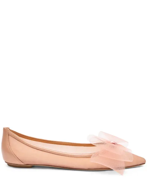 Stuart Weitzman leather ballerina shoes Neutrals SJ466LCH