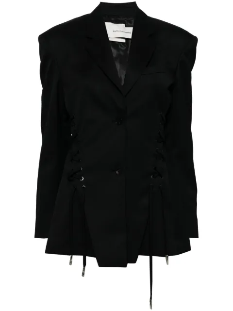 Feng Chen Wang self-tie detail blazer Black FWF18JK07