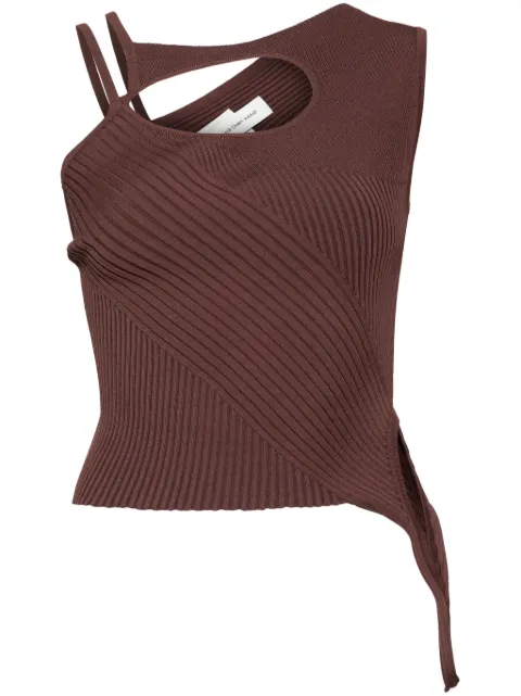 Feng Chen Wang cut-out knitted top Brown FWF18KT04