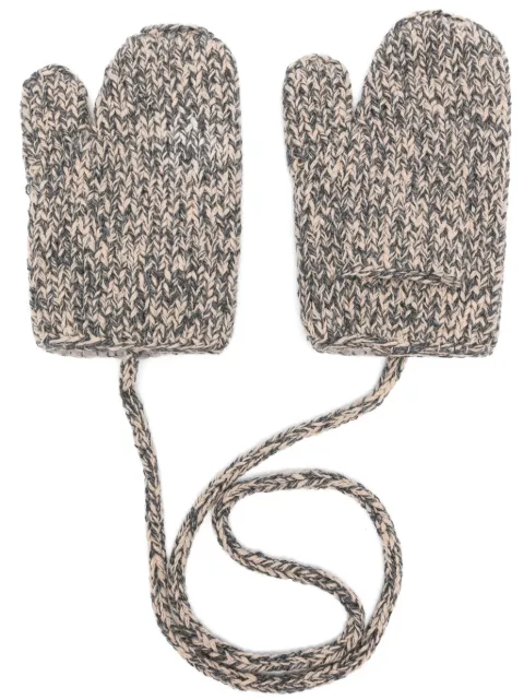 Maison Margiela Shetland mittens Neutrals S50TS0043M13067
