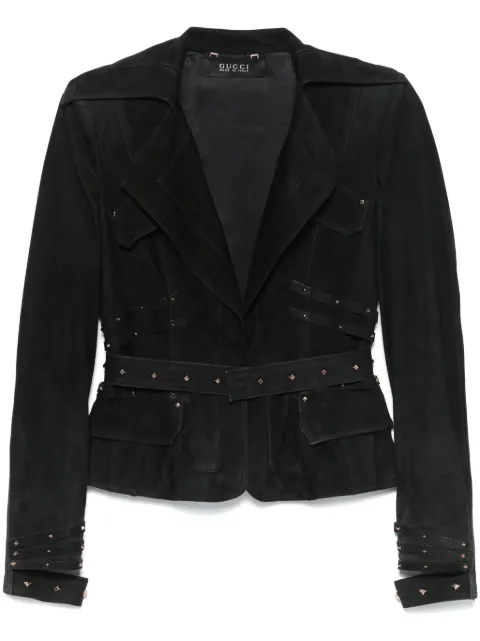 Gucci Pre-Owned 2000s suede jacket Black GUC1500BU