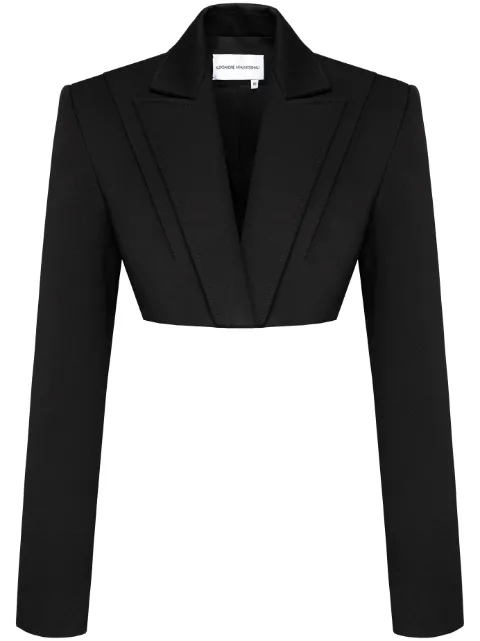 Aleksandre Akhalkatsishvili cropped blazer Black AAFW24BZPVBK01