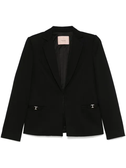 TWINSET Oval T-logo blazer Black 242TT2045