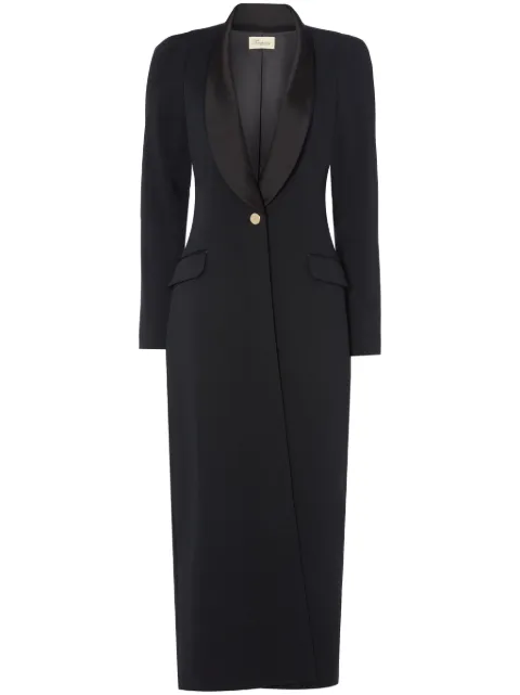Temperley London Enzo single-breasted coat Black 24AWNZO54495