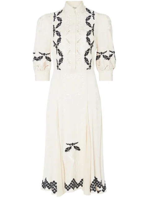 Temperley London Daphne midi dress Neutrals 24AWPHN54690