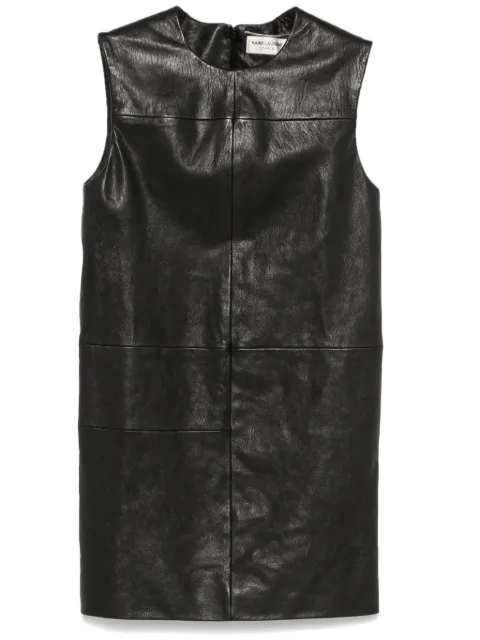 Saint Laurent Pre-Owned 2010s leather mini dress Black SAI900BQA