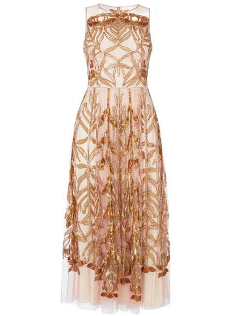 Temperley London Inez Cocktail midi dress Neutrals 24AWNEZ54666