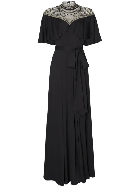 Temperley London Nina maxi dress Black 24AWINA54297