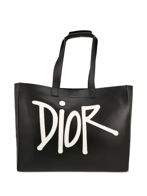 Christian Dior Pre-Owned x Stüssy D-Dior Editions Limitées shopping bag Black 404072
