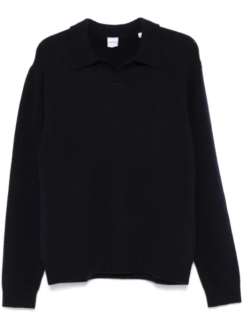 ASPESI fine-knit polo top Blue M162P588