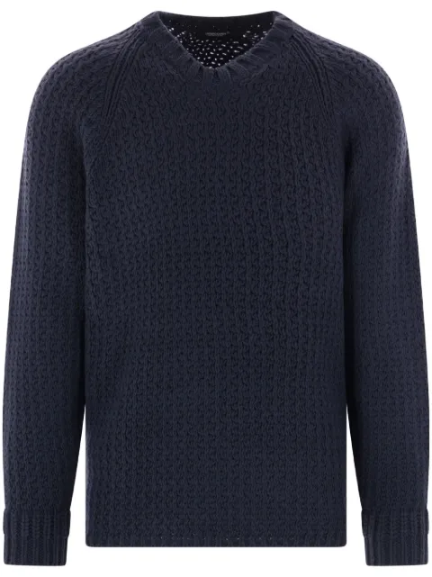 Undercover round-neck long-sleeved sweater Blue UC2D4903