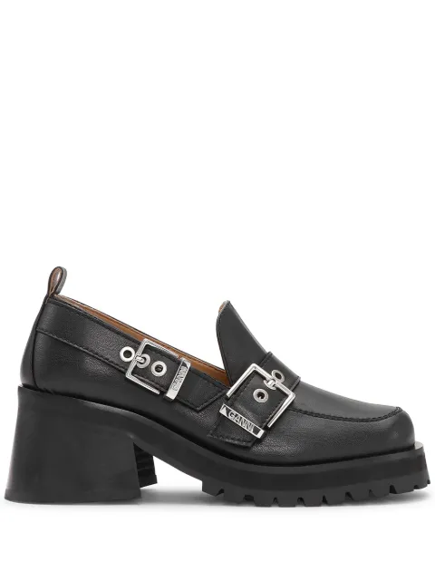 GANNI platform loafers Black S2854