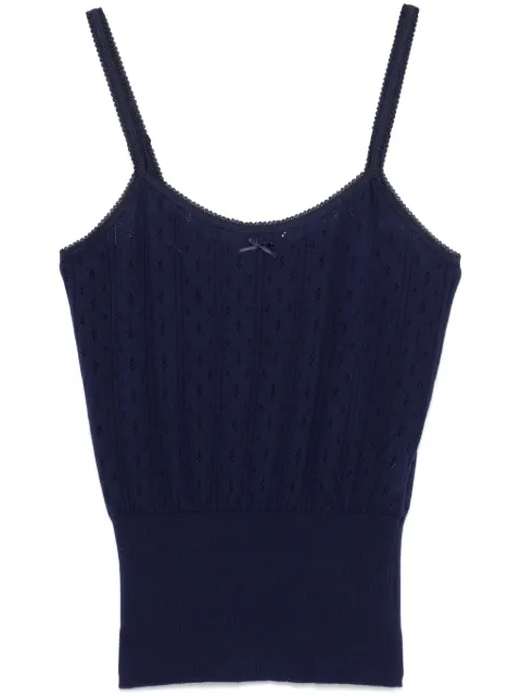 JW Anderson pointelle-knit top Blue KW1274YN0389