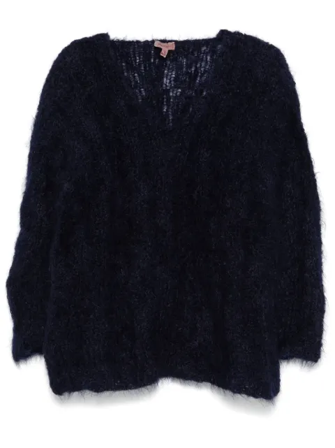 Romeo Gigli Pre-Owned 1990s chunky knit sweater Blue ROGI350BD