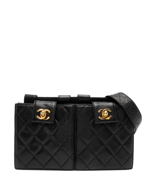 CHANEL Pre-Owned 1992 Fanny belt bag Black CHANEL1992TWINCAVIARWAISTBAG