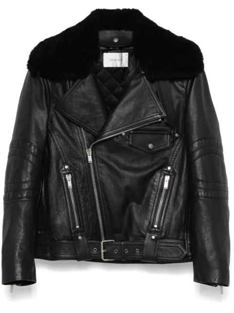 Saint Laurent leather biker jacket Black 809830YCRR2