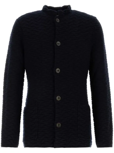 Giorgio Armani wool-blend cardigan Blue GM000286AF12321