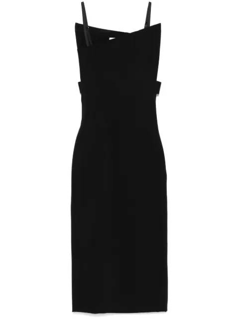 Sportmax asymmetric midi dress Black 2422226123600