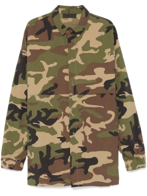 FEAR OF GOD ESSENTIALS camouflage overshirt Green 186BT244328F