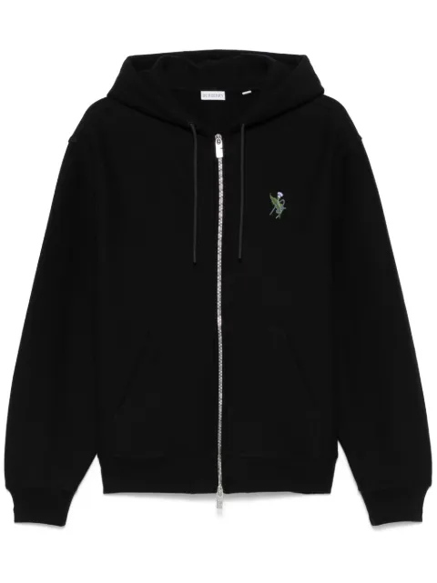 Burberry logo-embroidered hoodie Black 8097854