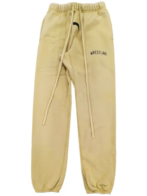 FEAR OF GOD ESSENTIALS slogan-print track pants Neutrals 130BT244783F