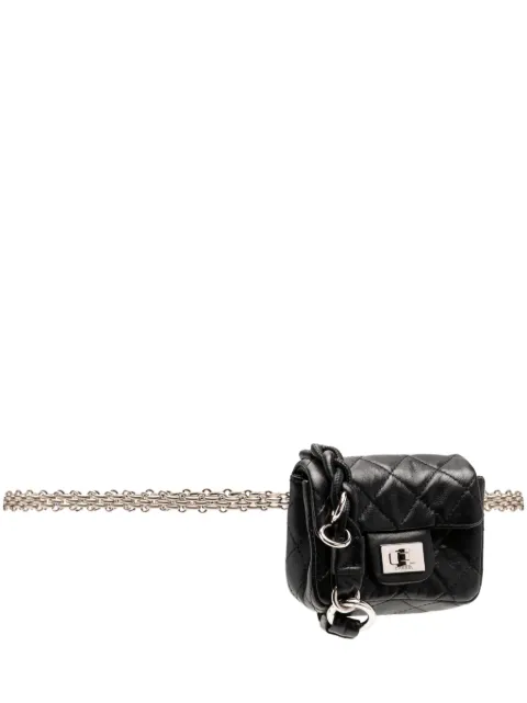 CHANEL Pre-Owned 2008 ankle waist bag Black CHANELMICROMINIREISSUEBELT
