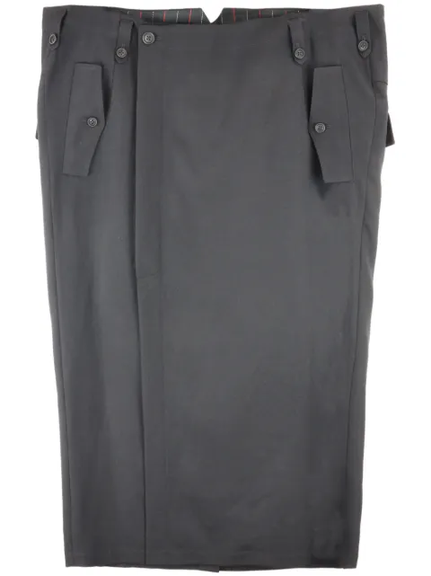 Yohji Yamamoto wool skirt Black HOS135341A24